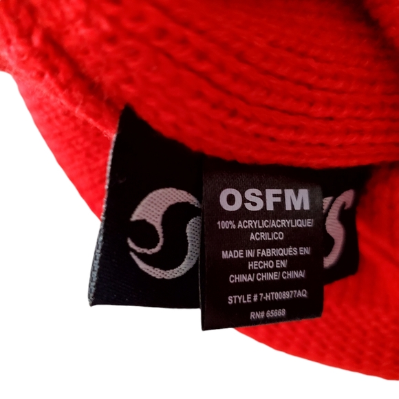 DVS Red Cable Knit Winter Beanie New One Size - Picture 2 of 7